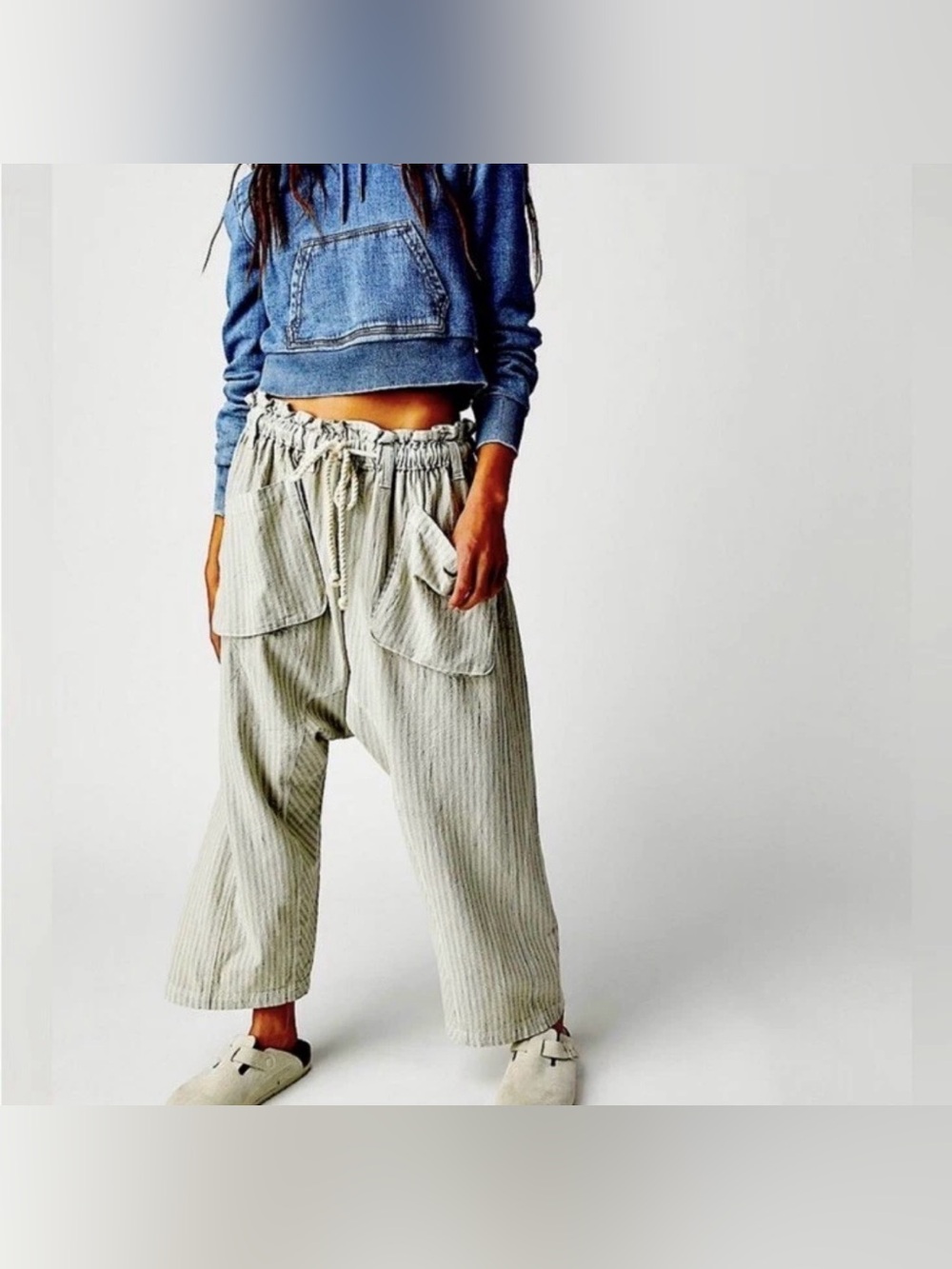 Free People Runyon Oversized Striped Harem Pants